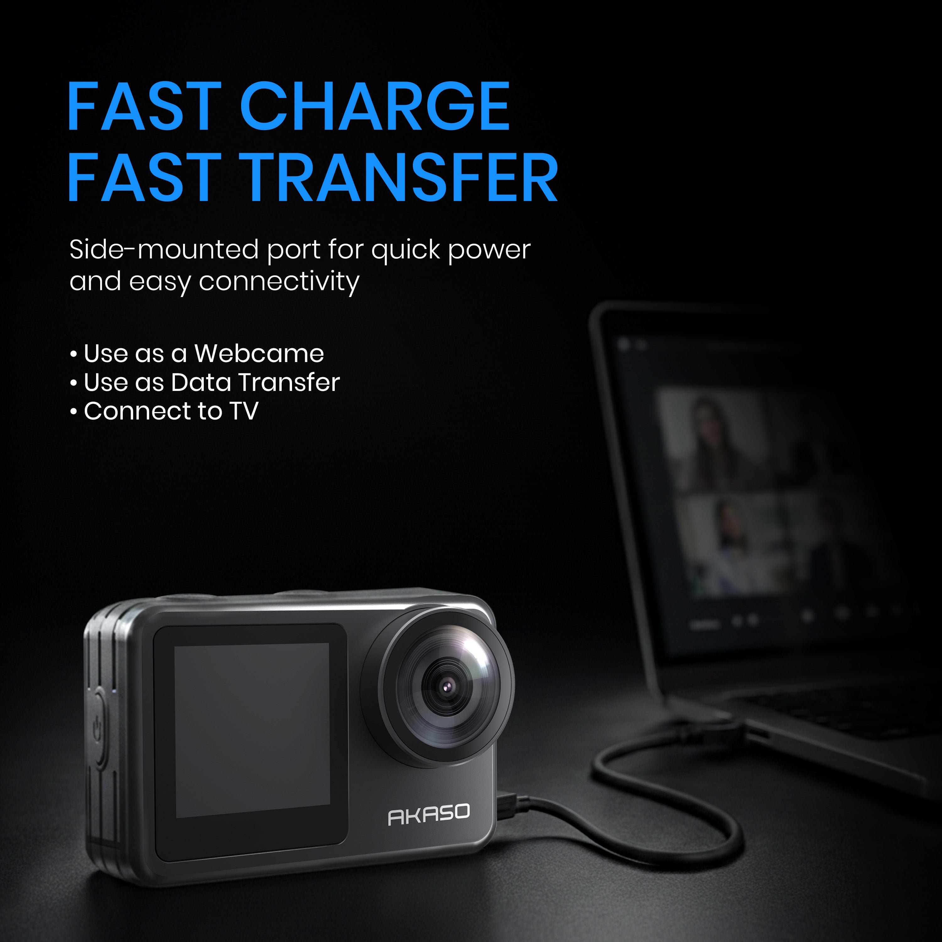 AKASO Brave 7 LE 4K Action Camera with Touch Screen | 20MP | EIS 2.0 | Waterproof up to 131ft | Dual Display