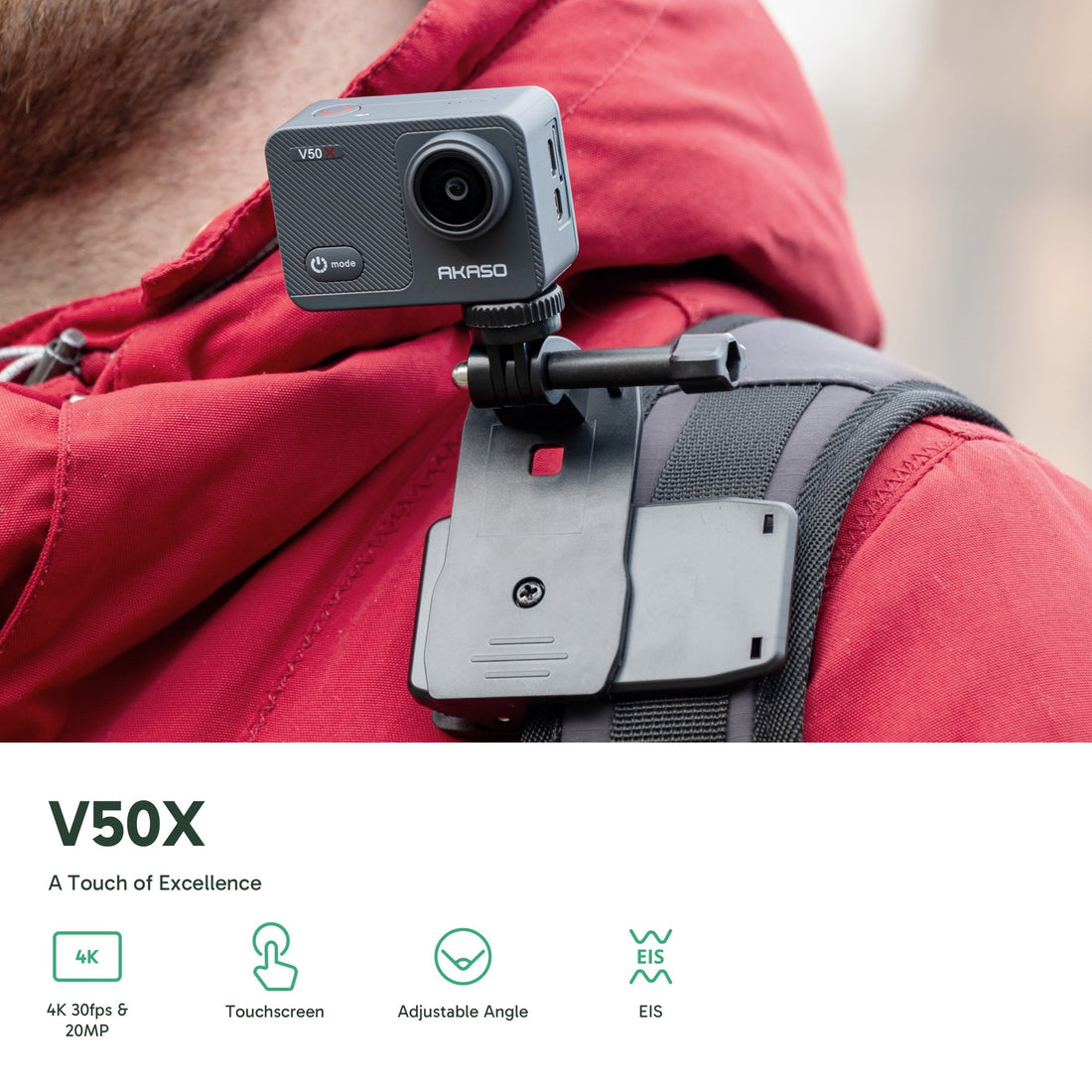 AKASO V50X 4K Action Camera | 30FPS Ultra HD | 20MP | EIS | 131ft Waterproof | WiFi | Remote Control