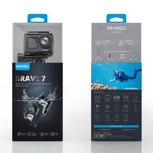 AKASO Brave 7 LE 4K Action Camera, WiFi, EIS, 131ft Waterproof