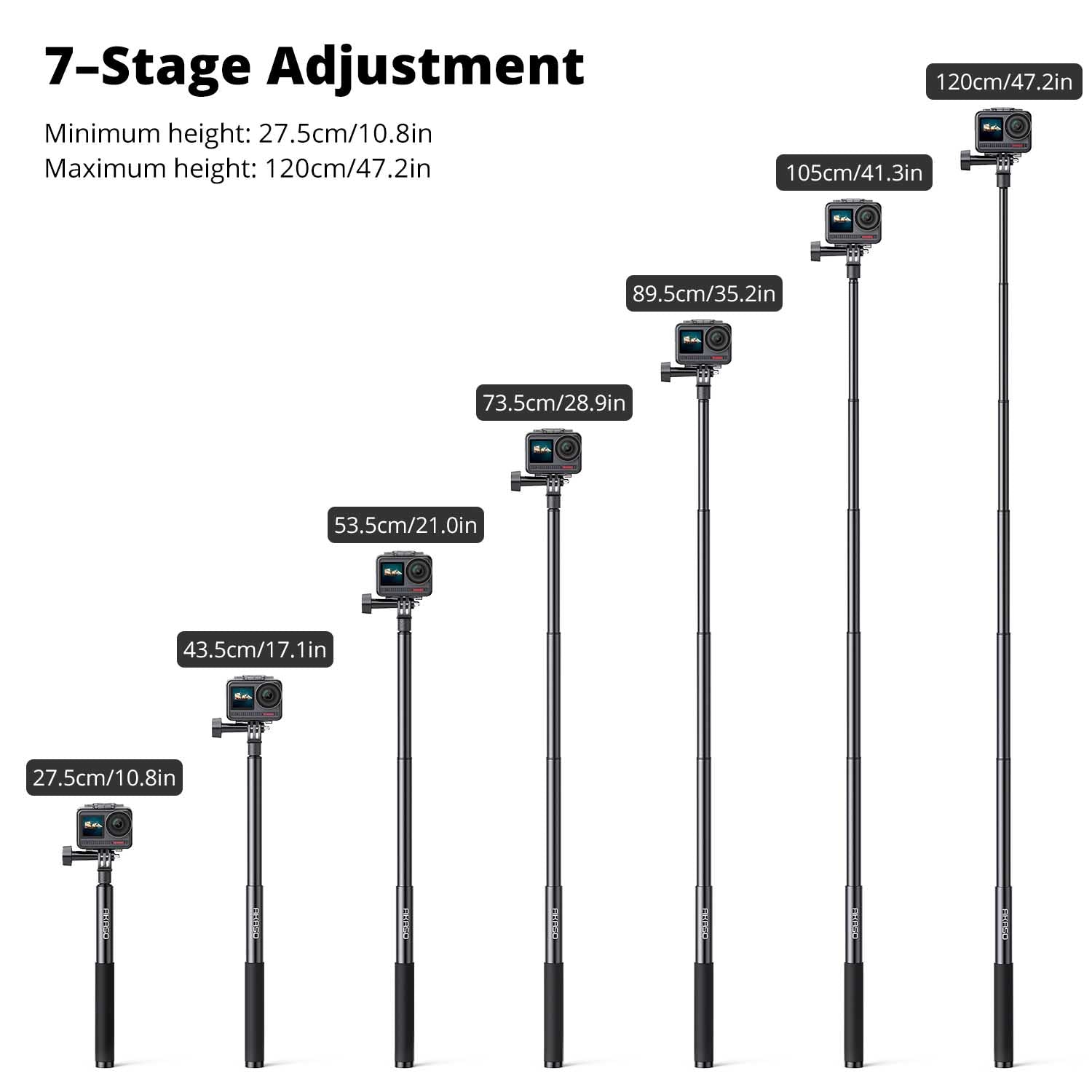 Akaso 120cm Selfie Stick Tripod